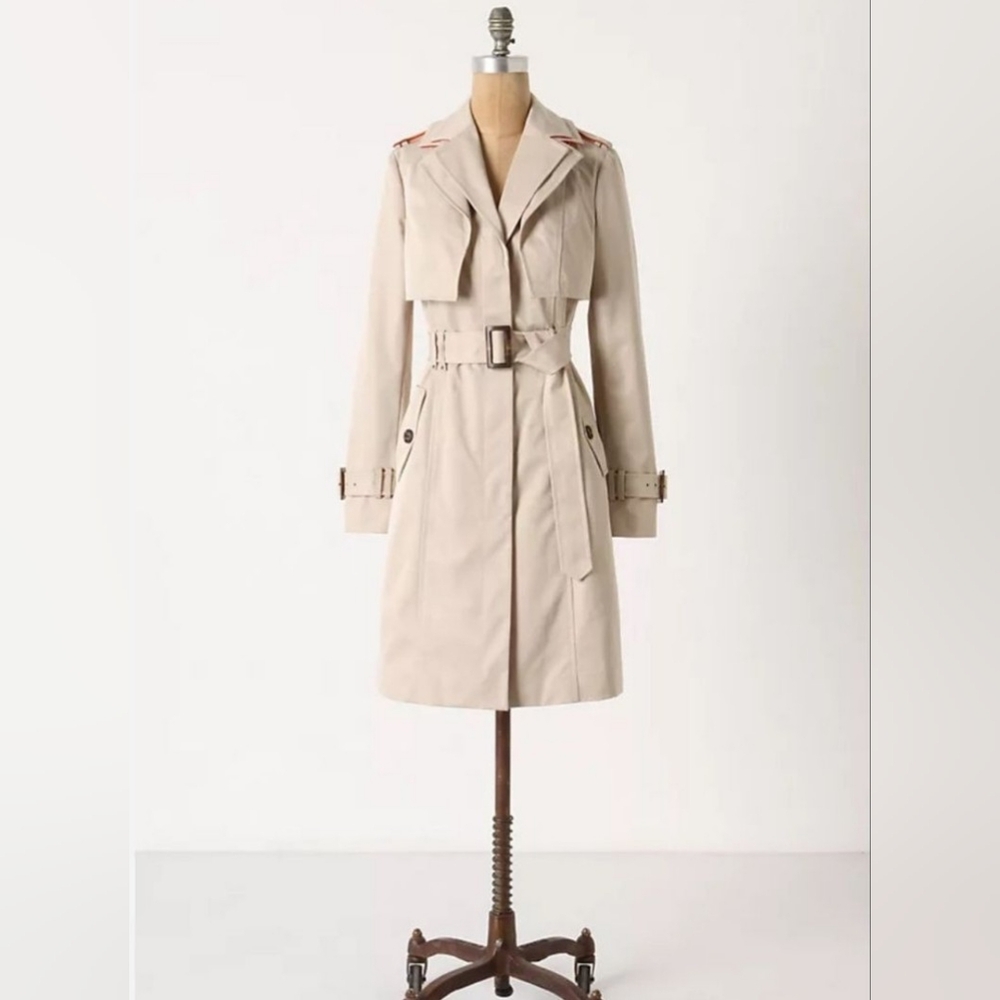 π Anthropologie Cartonnier Glowing Horizons Trench Coat